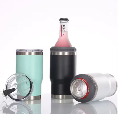 qualidade  14oz 3-in-1 Custom OEM Coffee Tumbler Mug Cola Holder Stainless Steel Beer Can Cooler fábrica