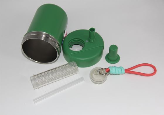 Novo estilo Copo de frutas colorido com tampa de aço inoxidável, cálice de café com paredes duplas