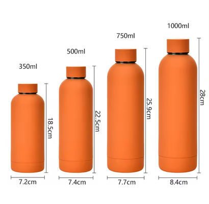 Pintura de borracha com parede dupla Flasca de vácuo Tumbler 500ml garrafas de água de aço inoxidável