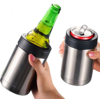 12oz de garrafa de cerveja de aço inoxidável de parede dupla refrigerador para canecas de café estilo de design minimalista
