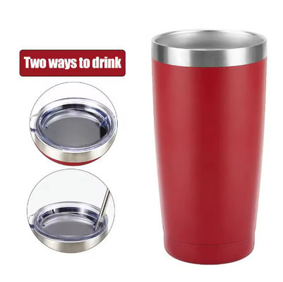 20 oz de aço inoxidável isolado para vinho, revestido com pó sustentável