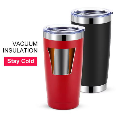20 oz de aço inoxidável isolado para vinho, revestido com pó sustentável