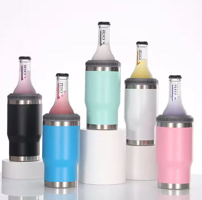 14oz 3 em 1 Custom OEM Café Tumbler Mug Cola Holder aço inoxidável cerveja pode refrigerador