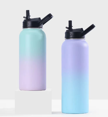 Garrafa de vácuo de aço inoxidável de parede dupla com logotipo personalizado
