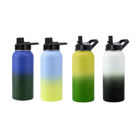 Garrafa de vácuo de aço inoxidável de parede dupla com logotipo personalizado
