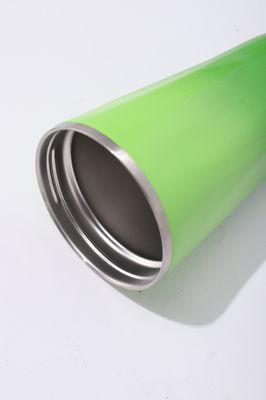 Flasco de vácuo de aço inoxidável colorido com tampa anti-fuga de design fino e retenção a frio de 24 horas