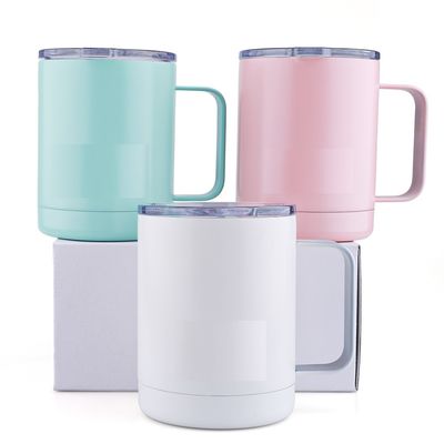 copos de café 10oz de aço inoxidável com tampas, OEM isolado café da caneca dado boas-vindas