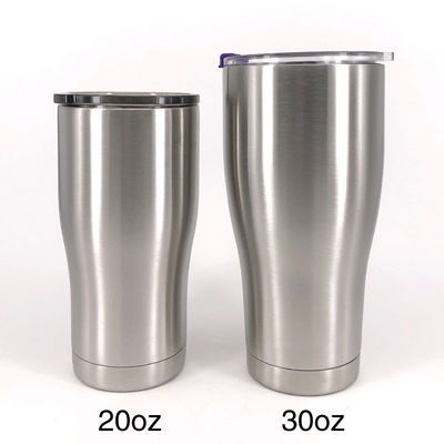 a parede do dobro de 20oz 30oz isolou a garrafa, caneca inoxidável do curso fácil levar