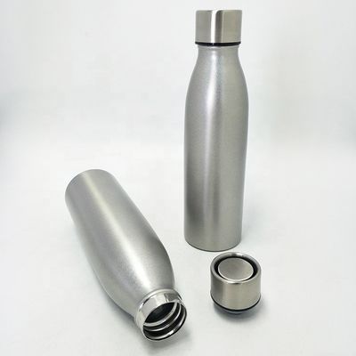a garrafa inoxidável dos esportes da cor da natureza 17oz, garrafa dos esportes do vácuo com estala acima a tampa