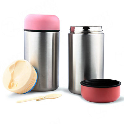 segurança alimentar alta isolada de aço inoxidável da cor da natureza da lancheira 350ml/500ml