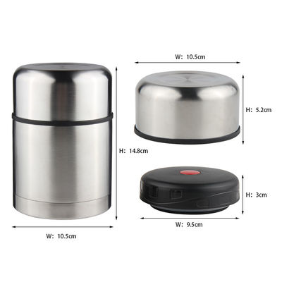 a lancheira isolada de aço inoxidável de 500ml 16oz isolou o recipiente de alimento