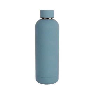 parede de borracha do dobro do revestimento da garrafa de aço inoxidável dos esportes 500ml para correr