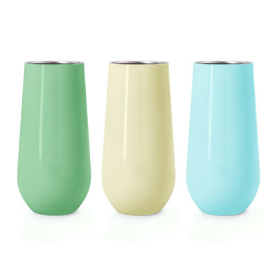18/8 flautas isoladas de aço inoxidável da secadora de roupa 6oz de Champagne da parede dobro